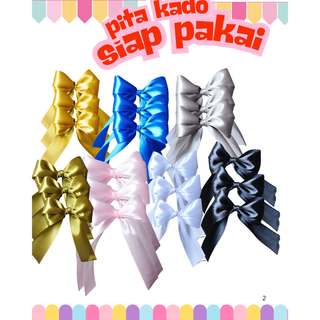 

Pita jadi kado serbaguna untuk kado hampers acara dekorasi parcel hiasan box kotak antaran