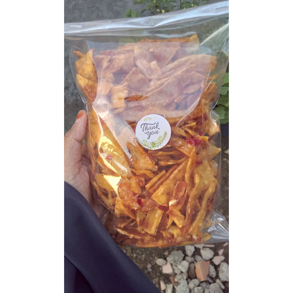 

kripik pedas manis/cemilan enak/harga murah/kodehelkhas cirebon