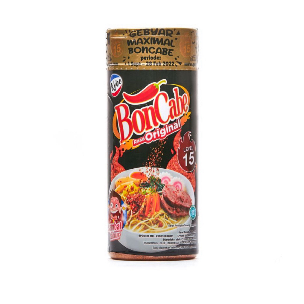 

BonCabe Sambal Tabur Level 15 Rasa Original Botol 45g – Pedas Ekstra Nikmat
