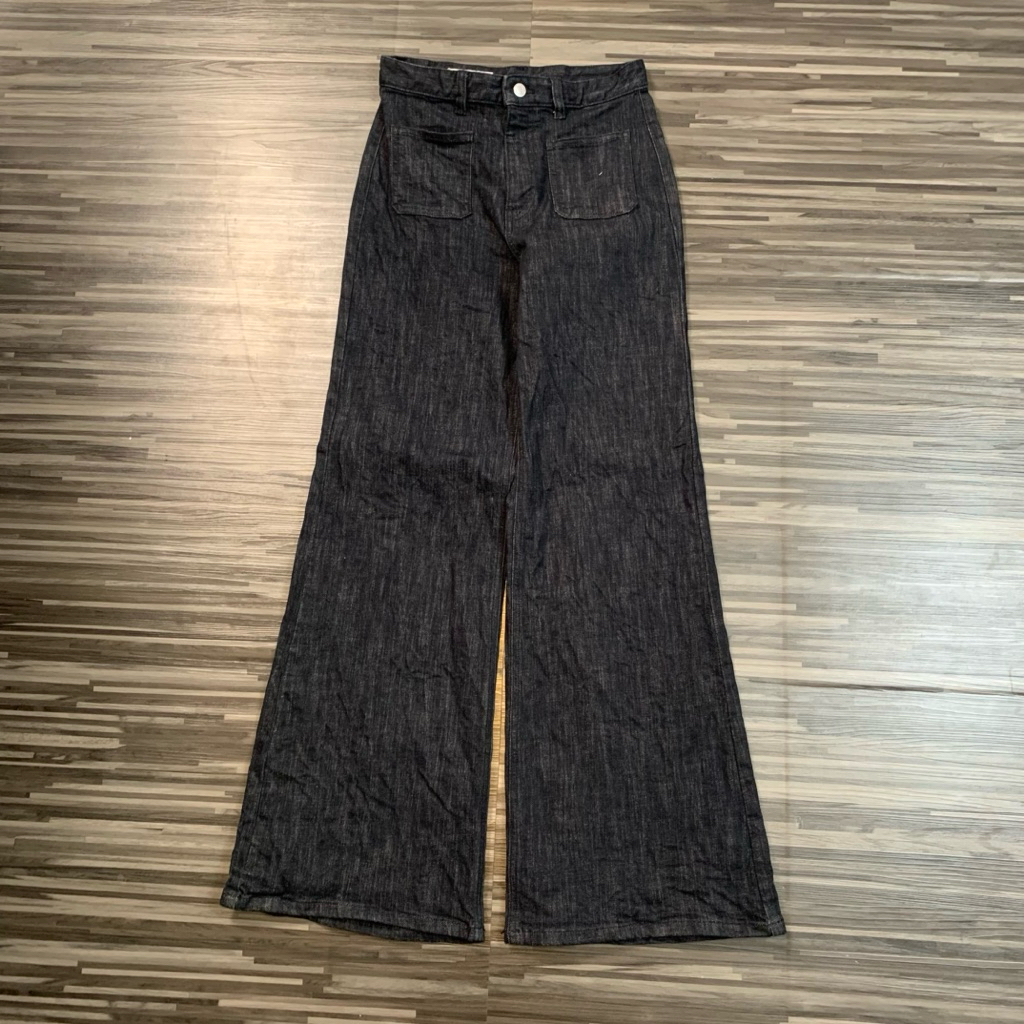 celana panjang denim pants raw denim flare boot cut pants 8seconds jeans second original