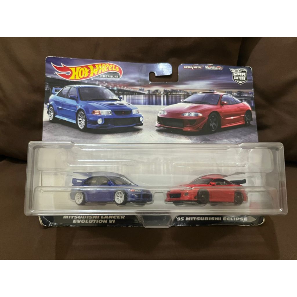 Hot Wheels Premium 2 Pack Mitsubishi Lancer + Mitsubishi Eclipse