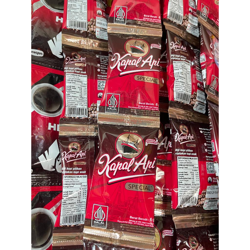 1 RENTENG ISI 10 PCS KAPAL API MINI 6 gram/ KOPI HITAM KAPAL API KECIL/ KOPI HITAM INSTAN TANPA GULA