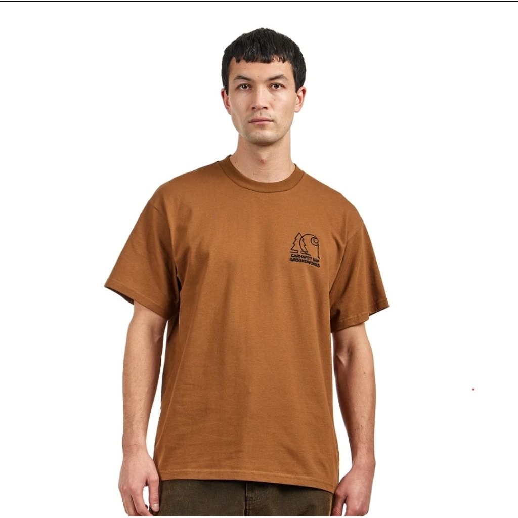 T-shirt Carhartt WIP GROUNDWORKS Dark Brown Preloved