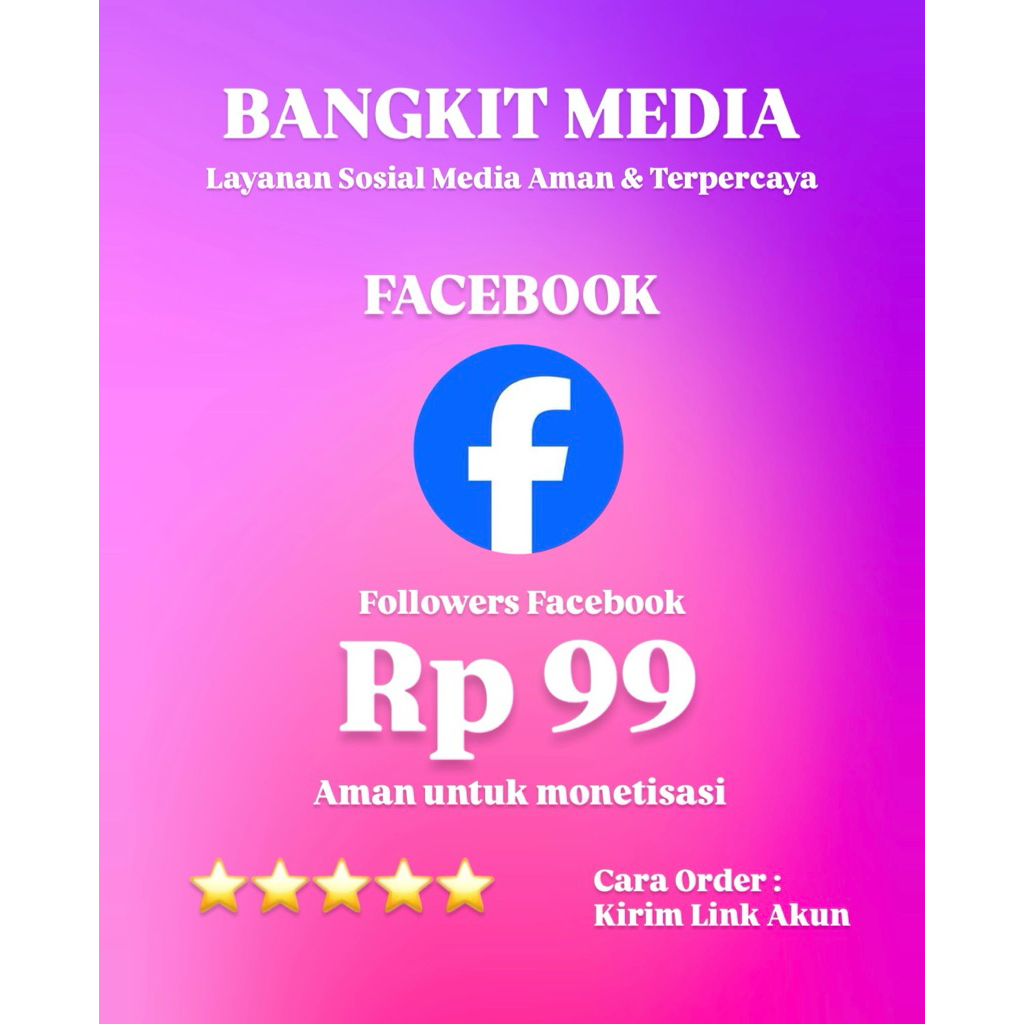 Followers Facebook Pengikut Facebook Permanen dan Bergaransi