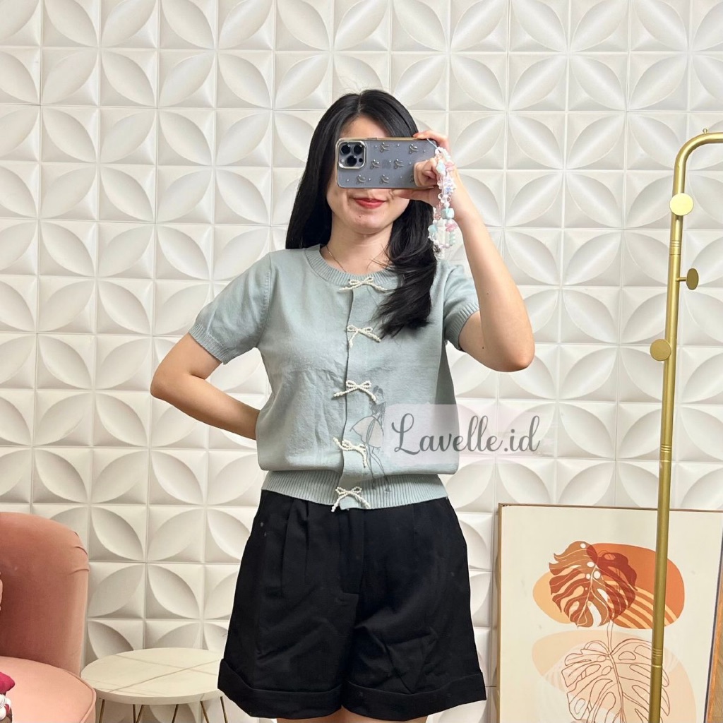 LAVELLE Pita Knitwear Premium Lengan Pendek