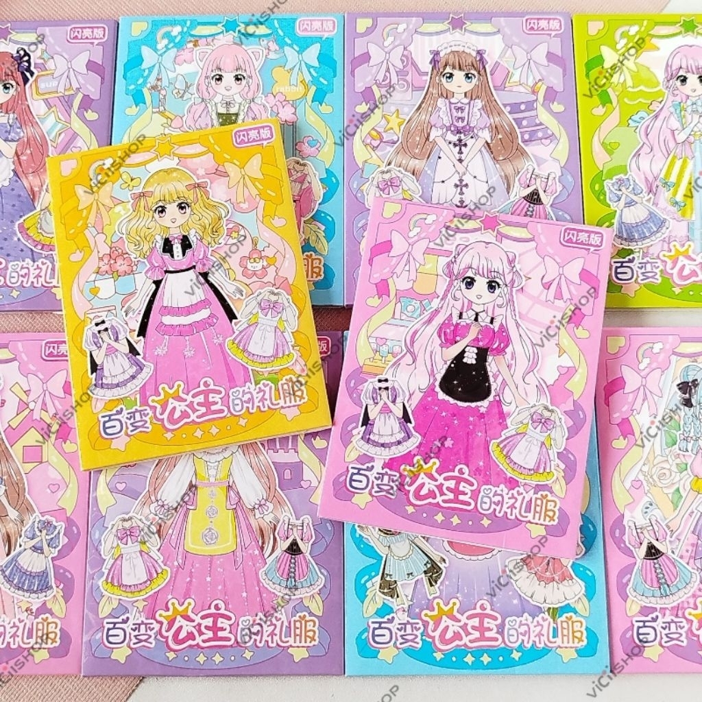 Mainan Stiker Tempel Baju Princess | Sticker Gaun Putri | Mainan Anak Perempuan