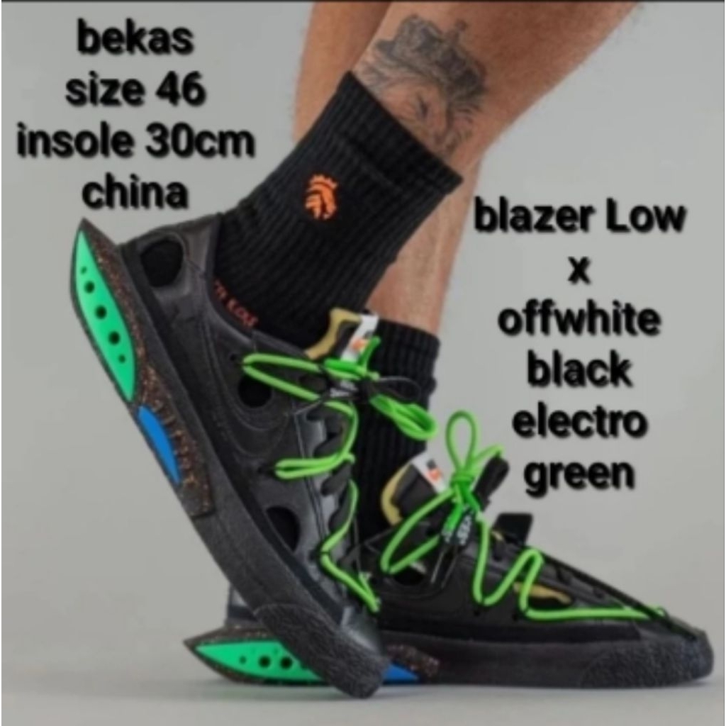 NIKE SIZE 46 BLAZER X OFFWHITE LOW