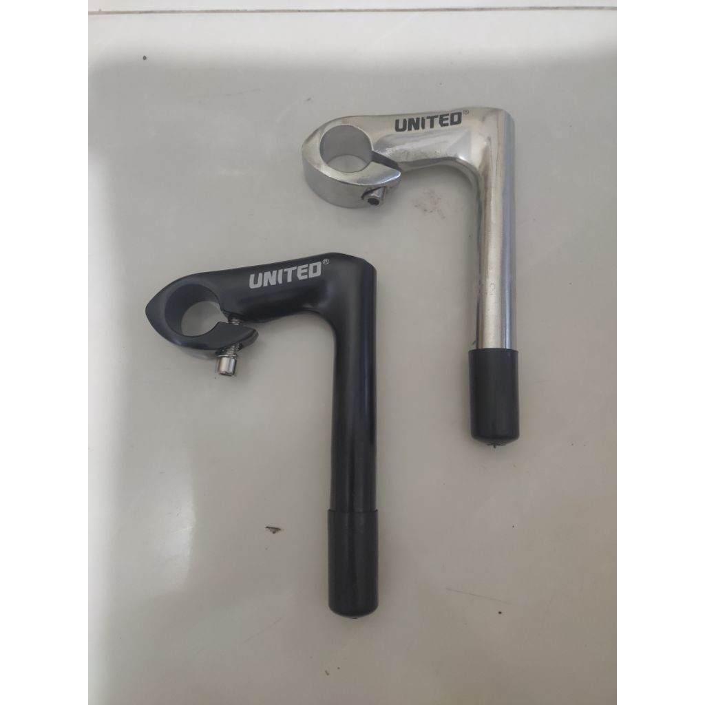 tiang stang stem bango balap fixie UNITED hitam silver