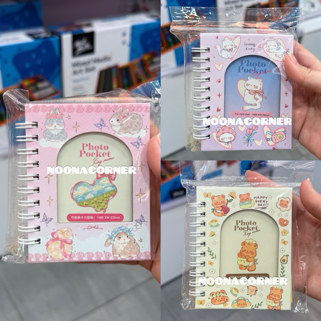 

Ohsome! x Hitta‼️ Photo Pocket Ring Notebook Animal Cute Collections (80 sheets) Cat / Rabbit / Bear