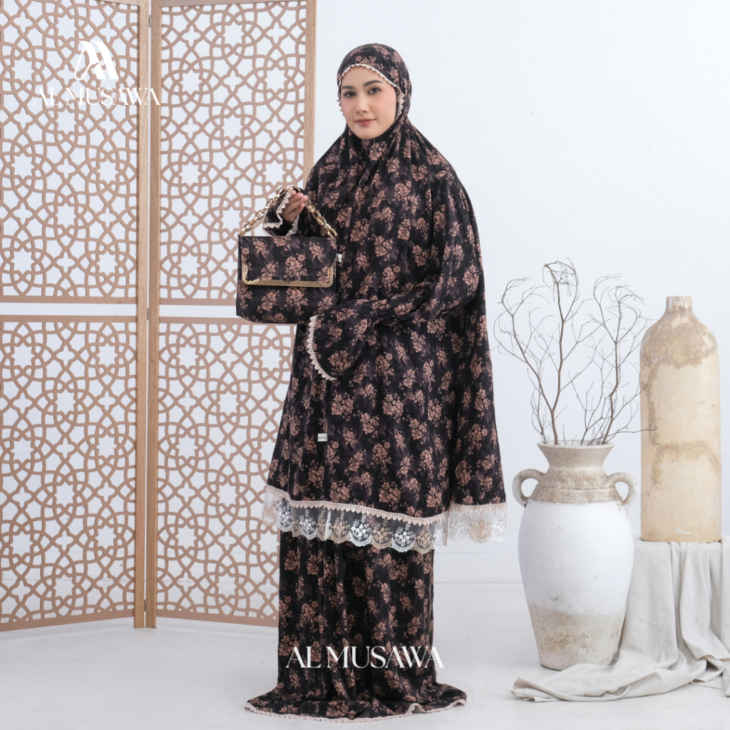 Mukena Umma Dewasa Umroh Berlengan Mukenah Ihram Tangan Potongan Atas Bawah