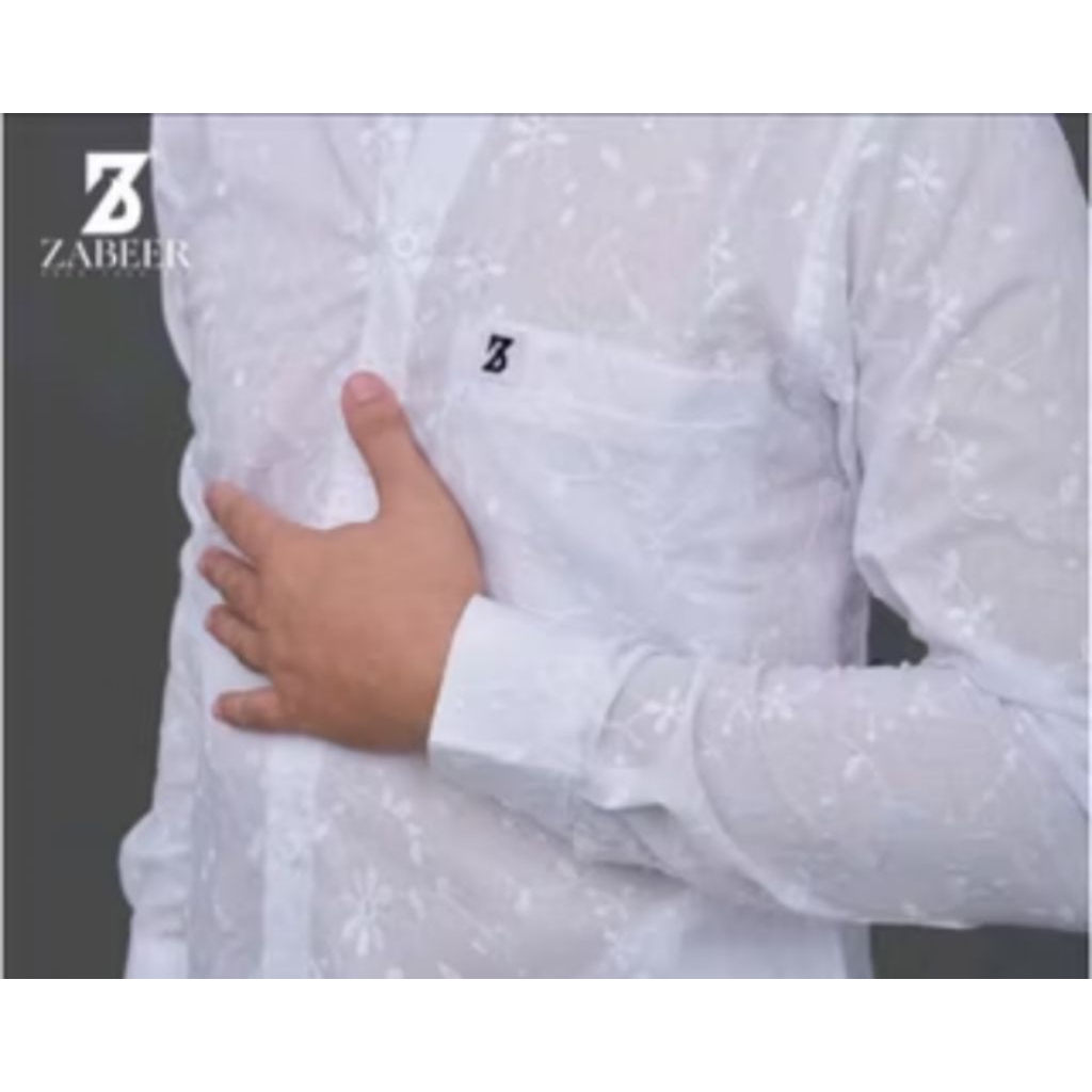 Kemko putih full bordir kekinian by. zabeer