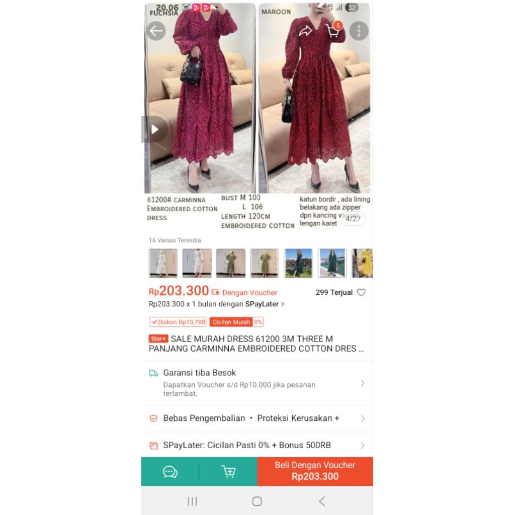 Pl dress Three M .katunbordir