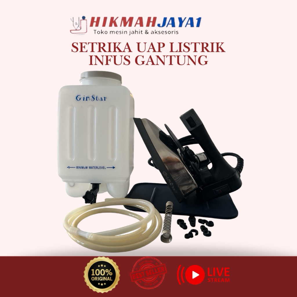 Setrika Uap Listrik Infus Gantung