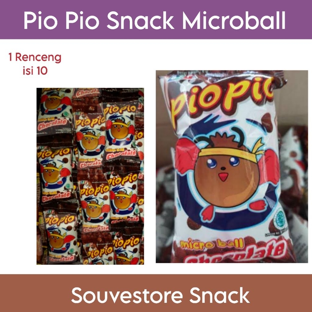

Pio Pio Chiki Microball Cokelat renceng isi 10