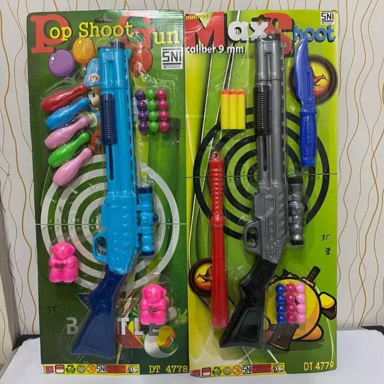 Mainan Tembakan Besar Peluru Gabus Dan Peluru Bola Ada Dua Macam DT 4778/DT 4779