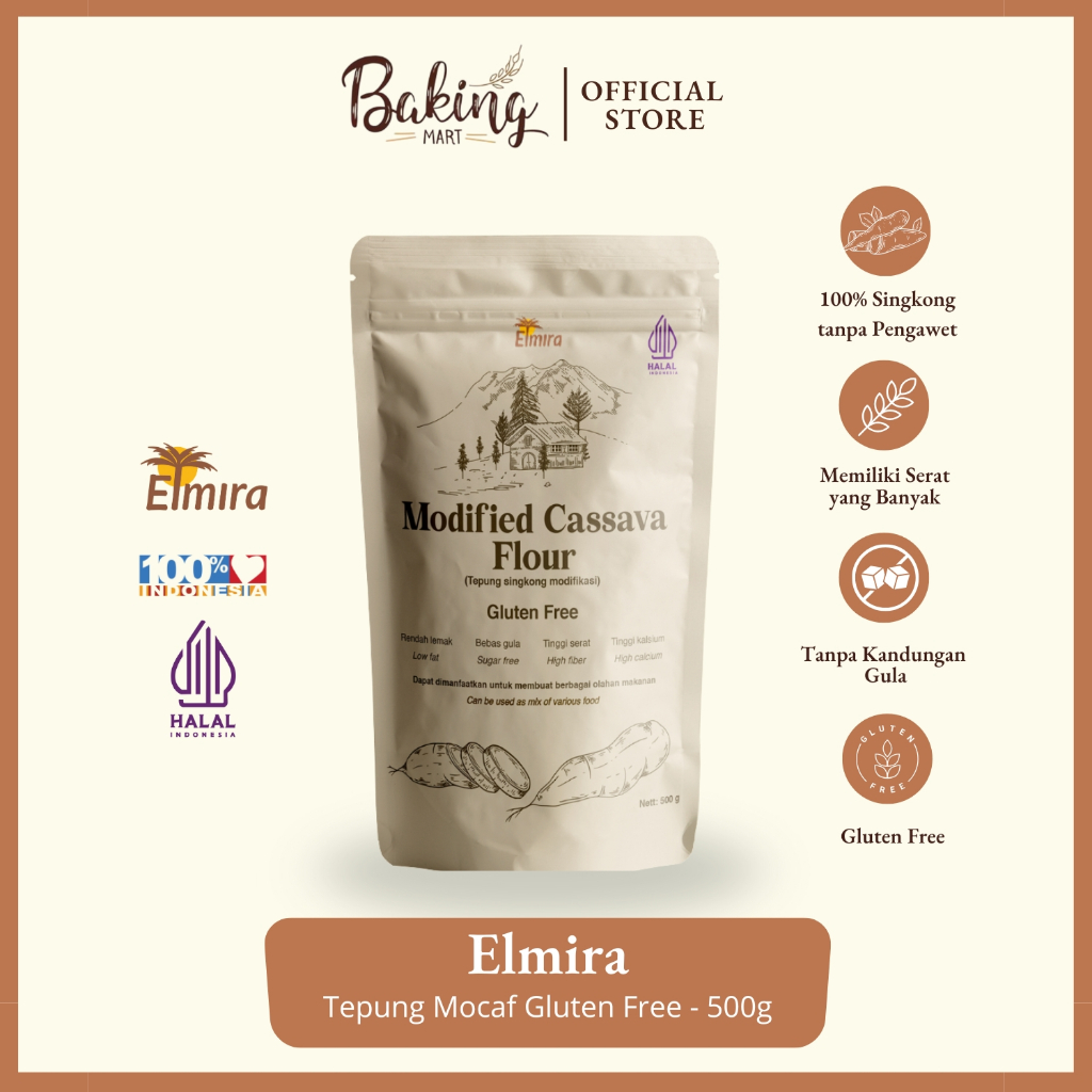 

Elmira Tepung Mocaf - Tepung Singkong Gluten Free 500g