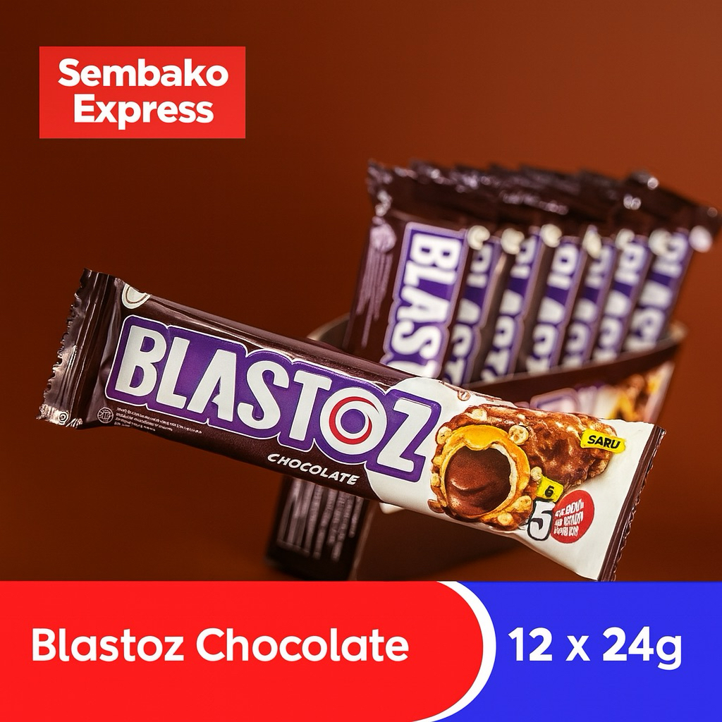 

Blastoz Chocolate Wafer Cokelat 12 x 24g