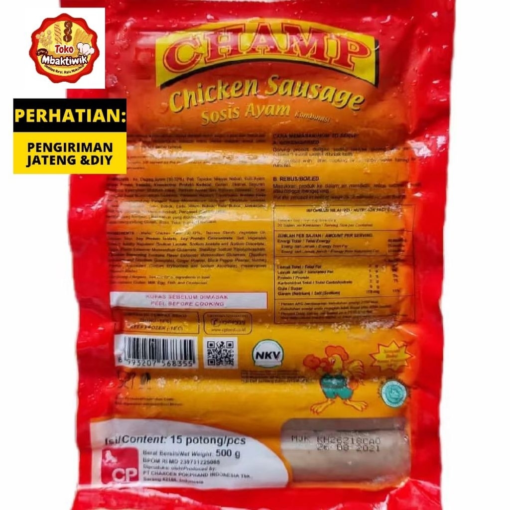 

sosis champ ayam kombinasi 500 gram sosis ayam kombinasi champ 500 gram