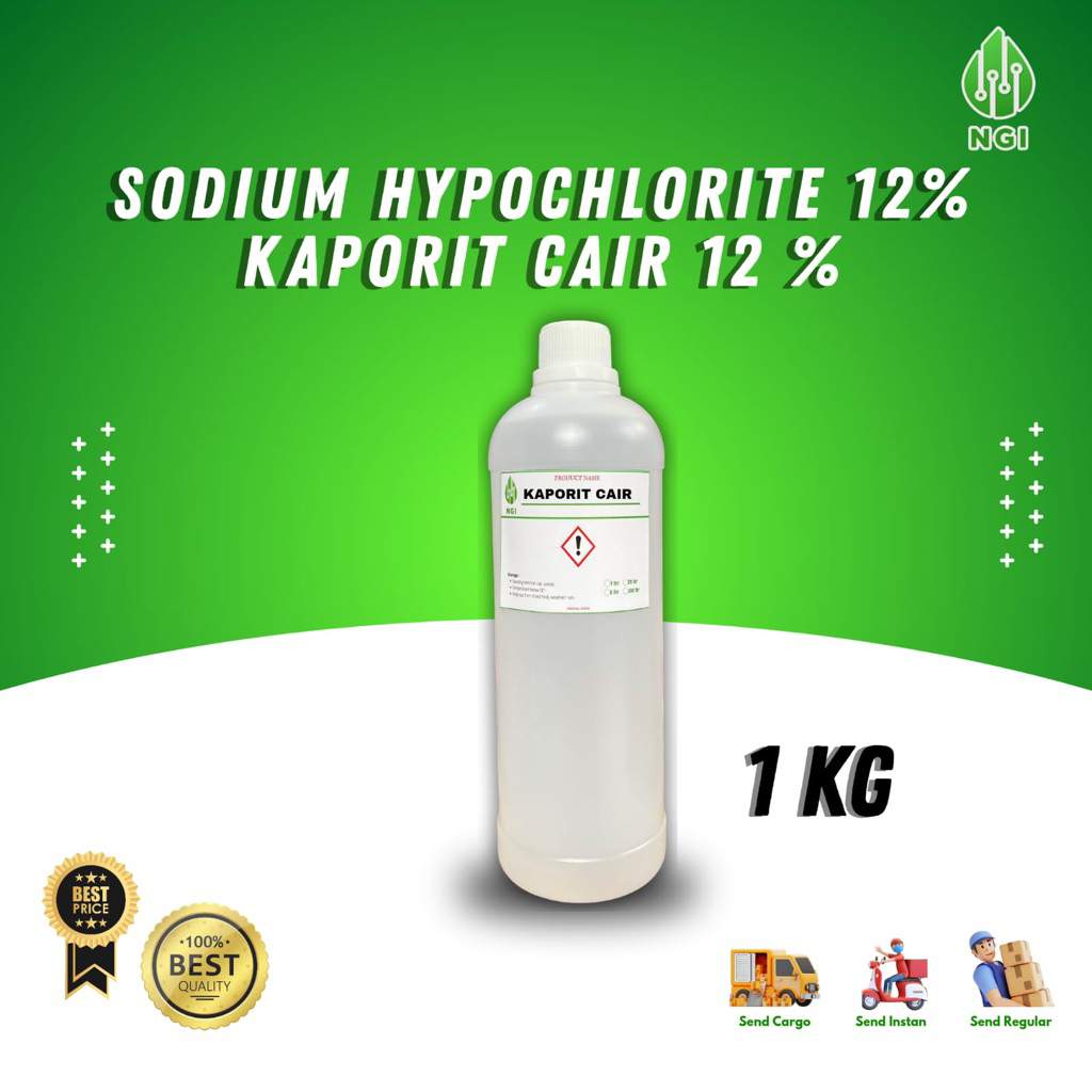 sodium hypochlorite 12% 1 kg/ kaporit cair 12%/ NaOCL