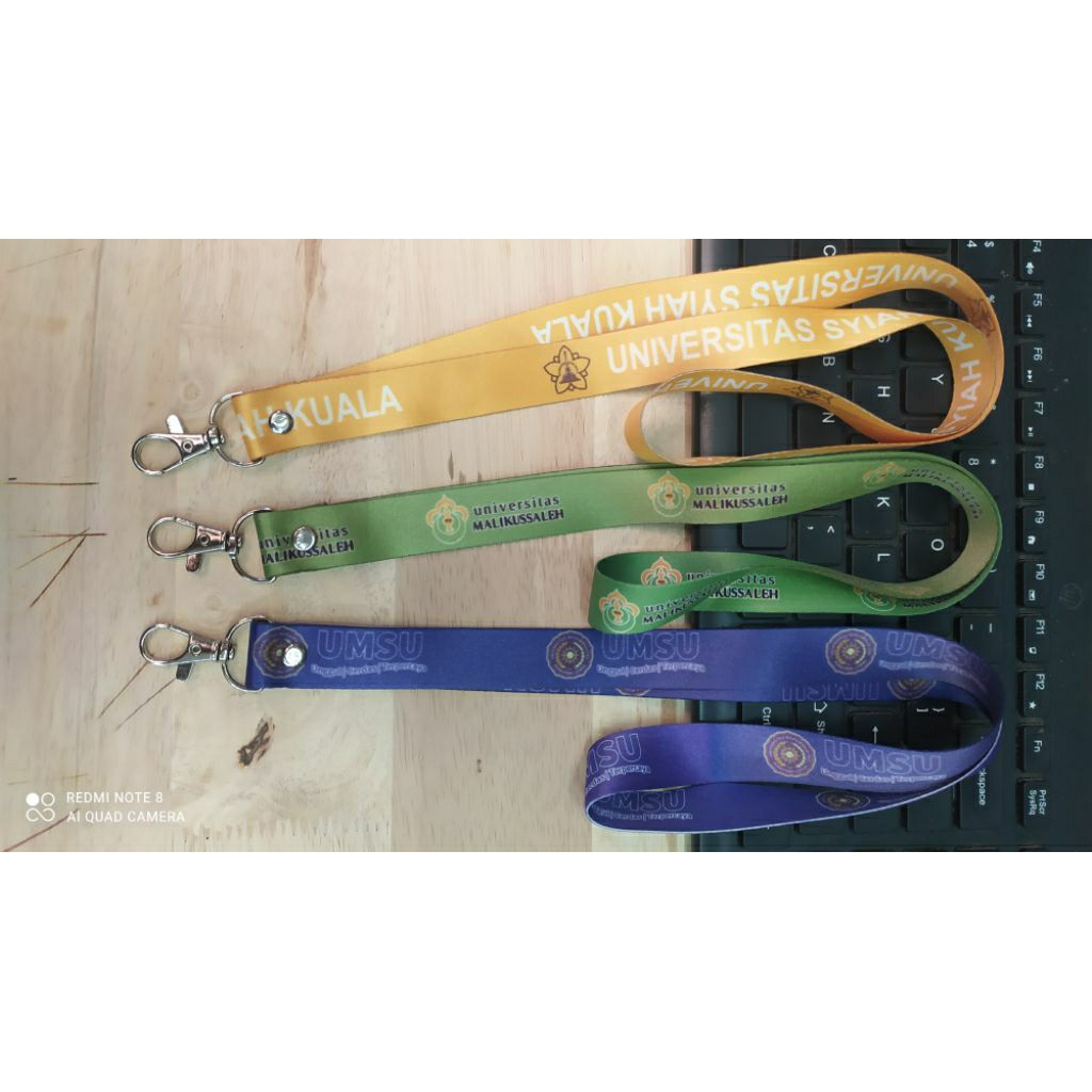 

CUSTOM TALI LANYARD SUBLIM PRESS 2 SISI GANTUNGAN ID CARD 2cm