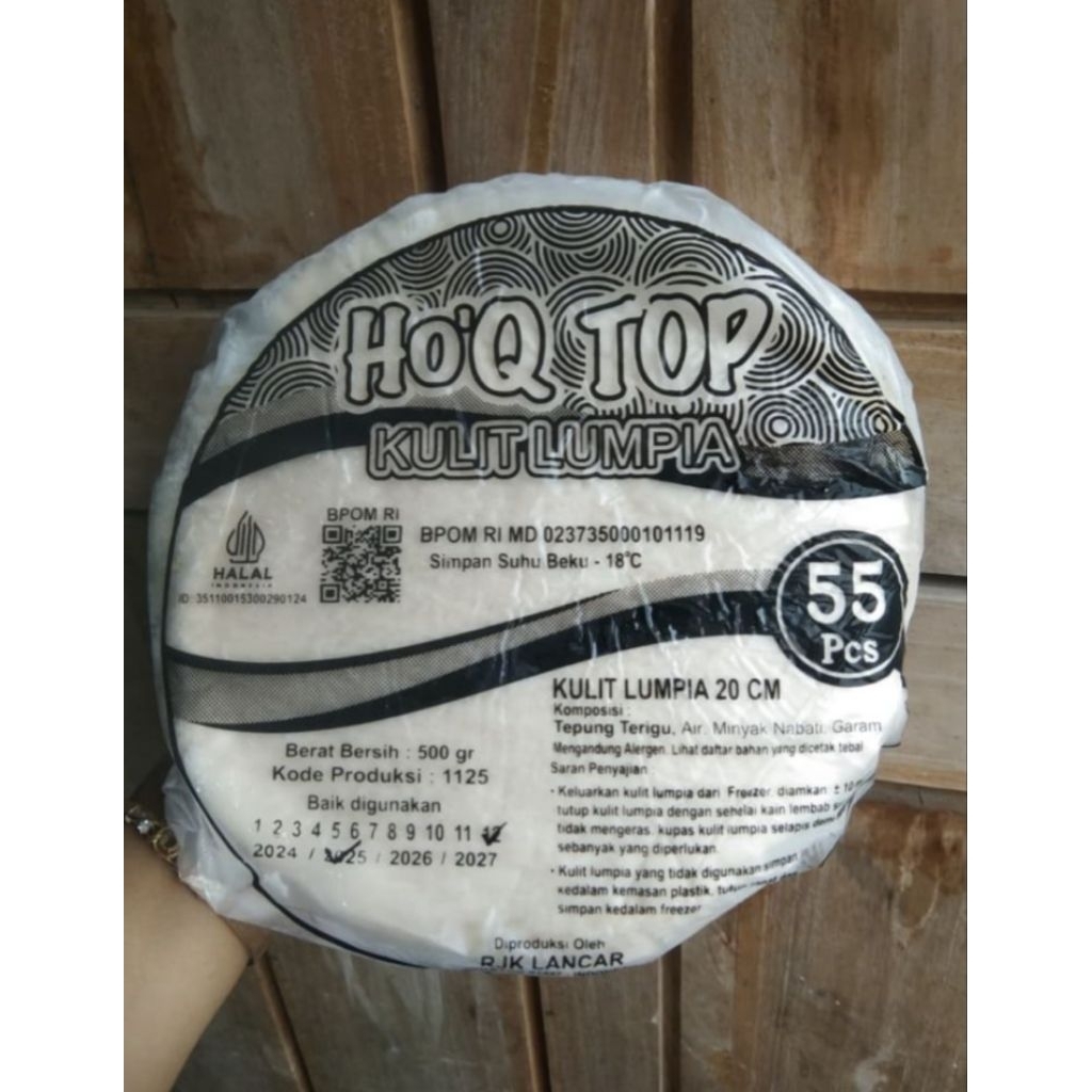 

Kulit Lumpia Ho'Q Top Isi 55 Lembar | Kulit Lumpia | Kulit Lumpia Tidak Mudah Sobek