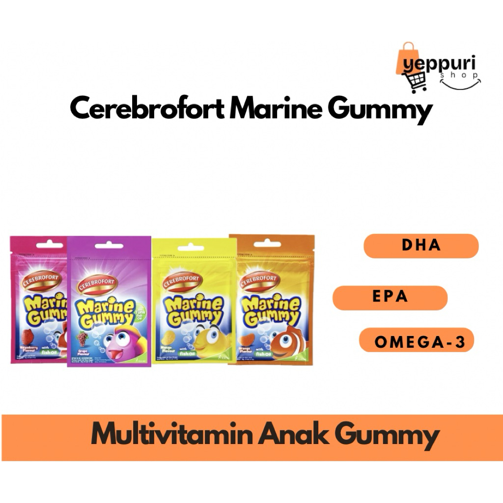 Cerebrofort Marine Gummy - Multivitamin Anak dengan Omega 3