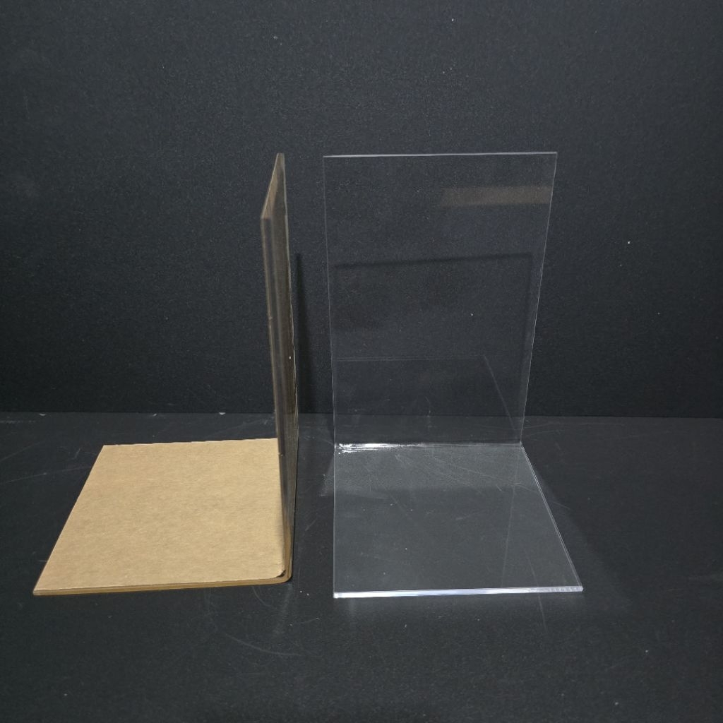 

Tempat rak pembatas buku uk 12 x 12 x 18,5 Akrilik / Penyangga buku ganjal Akrilik / Standar book kecil ACRYLIC