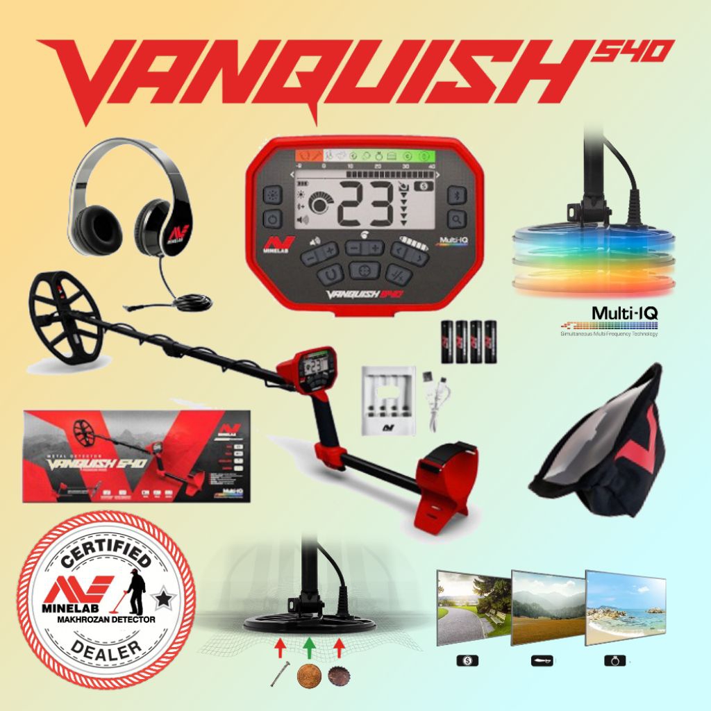 Metal detector Vanquish 540, Metal detektor emas akurat