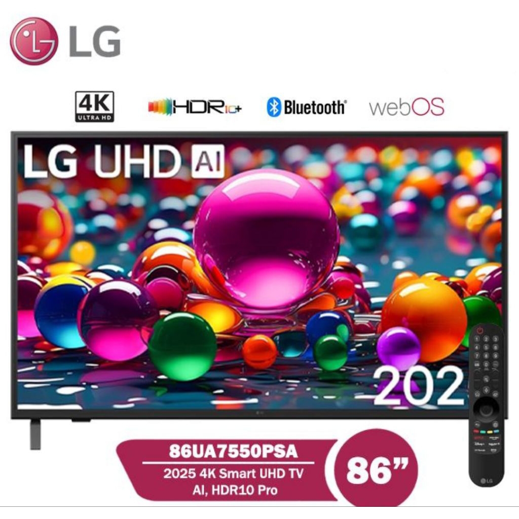 LG 86UA7550 / 86UA7550PSA 2025 86 INC 4K UHD SMART TV AI UA7550