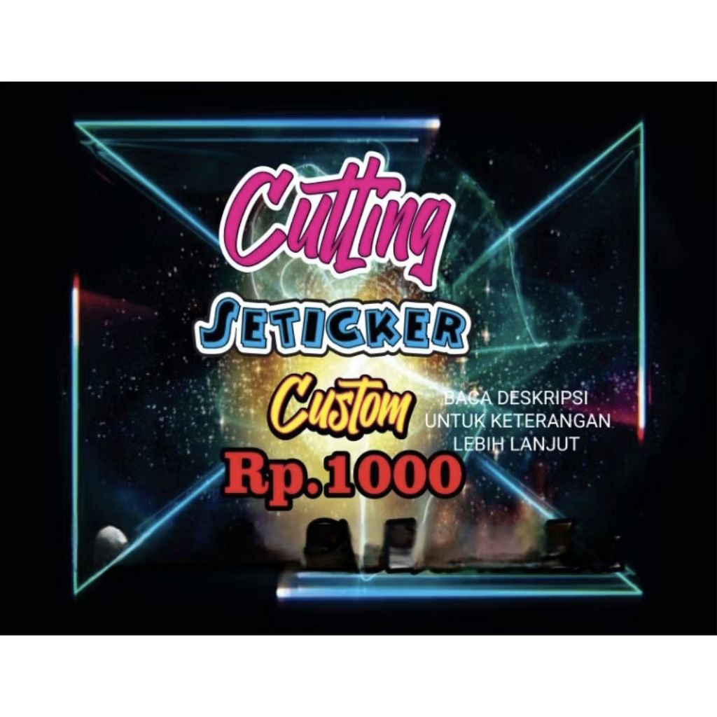

setiker custom/BACA DESKRIPSI DULU/untu custom bikin Setiker /tulisan/semau kamu :Cutting/Printing