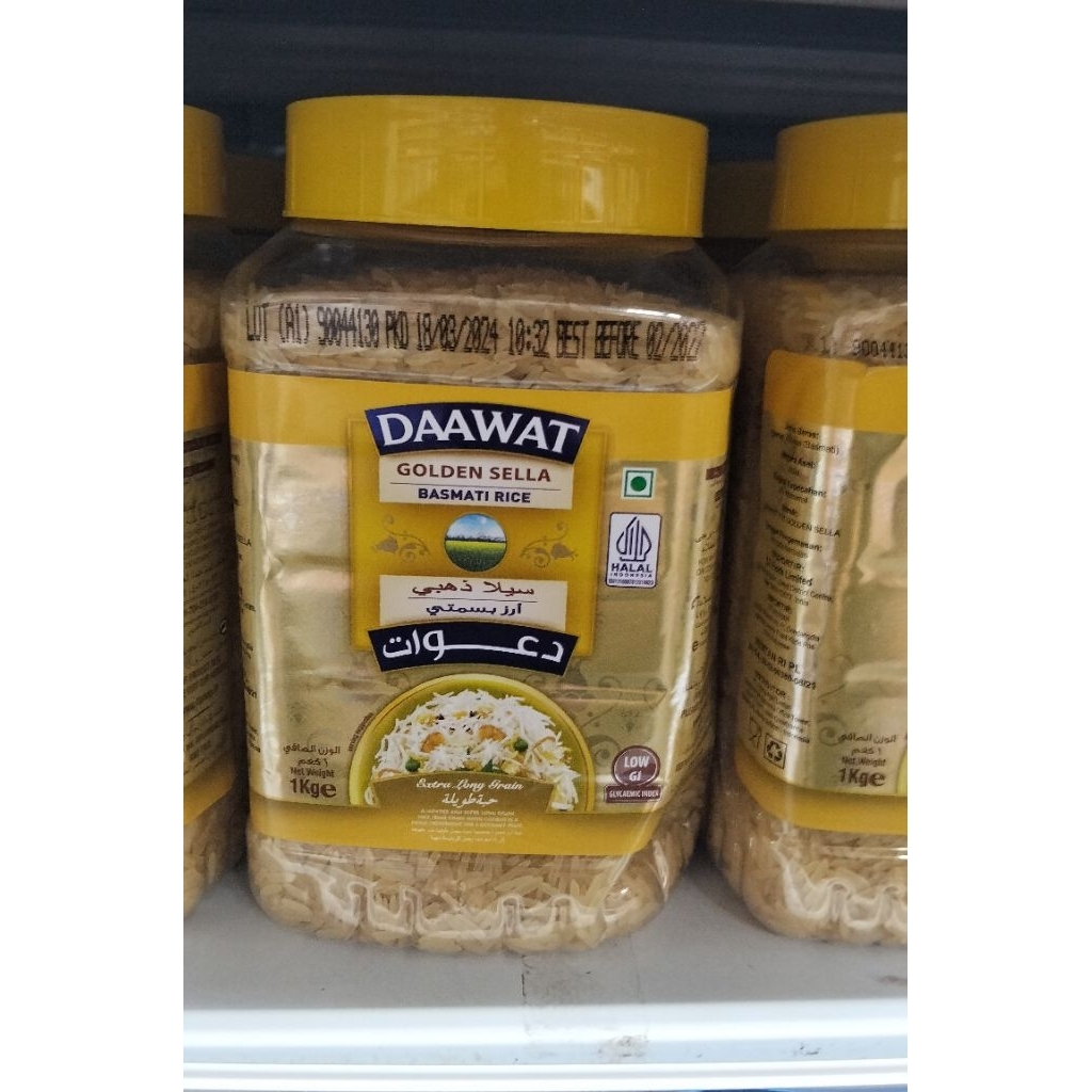 

Daawat bsmati golden sella jar 1kg/pcs