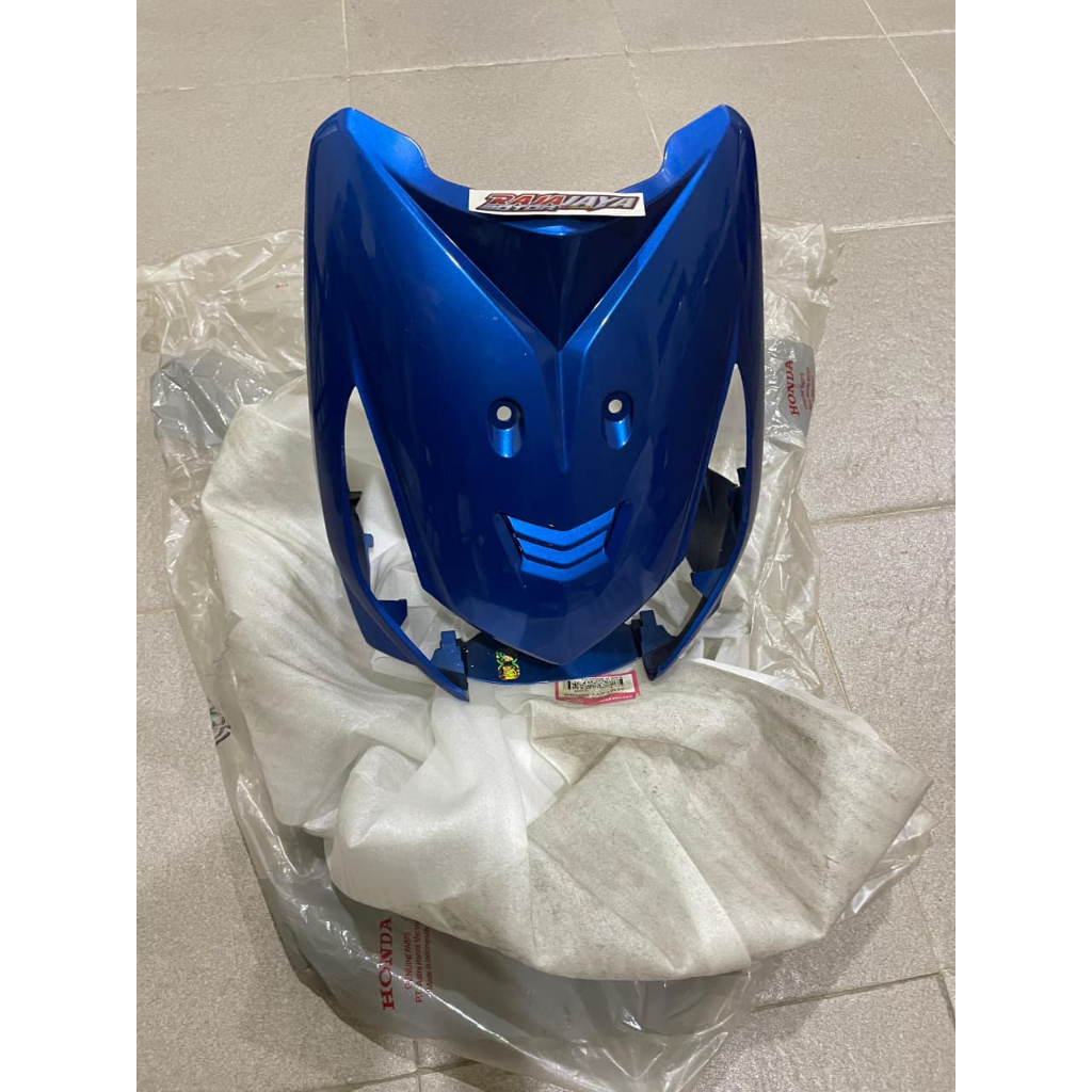 cover panel reflektor reflector lampu depan honda beat old karburator warna biru tua metalik 64301KV