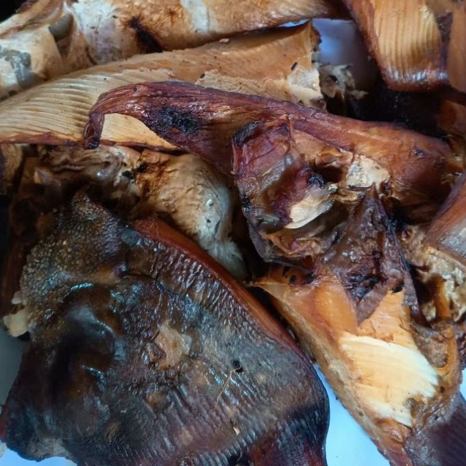 

Ikan Asap (Panggang) ikan Pe/Pari/cucut | Paket isi 5 slice | Vacum Packing