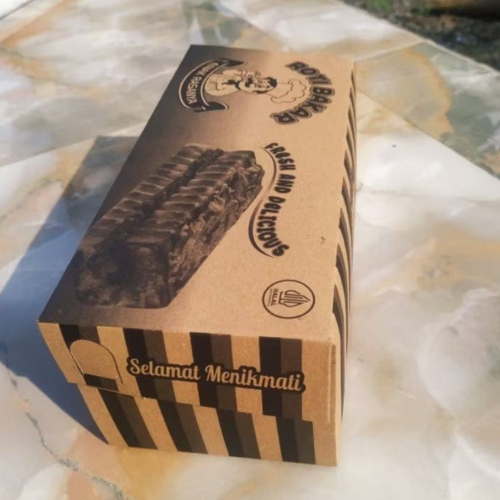 

dus roti bakar coklat laminasi tebal 50 lembar