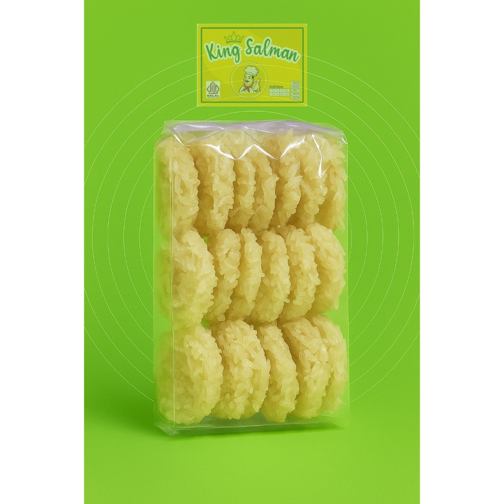 

Rengginang beras ketan mini mentah rasa bawang / rengginang ketan mentah rasa bawang 250 gram