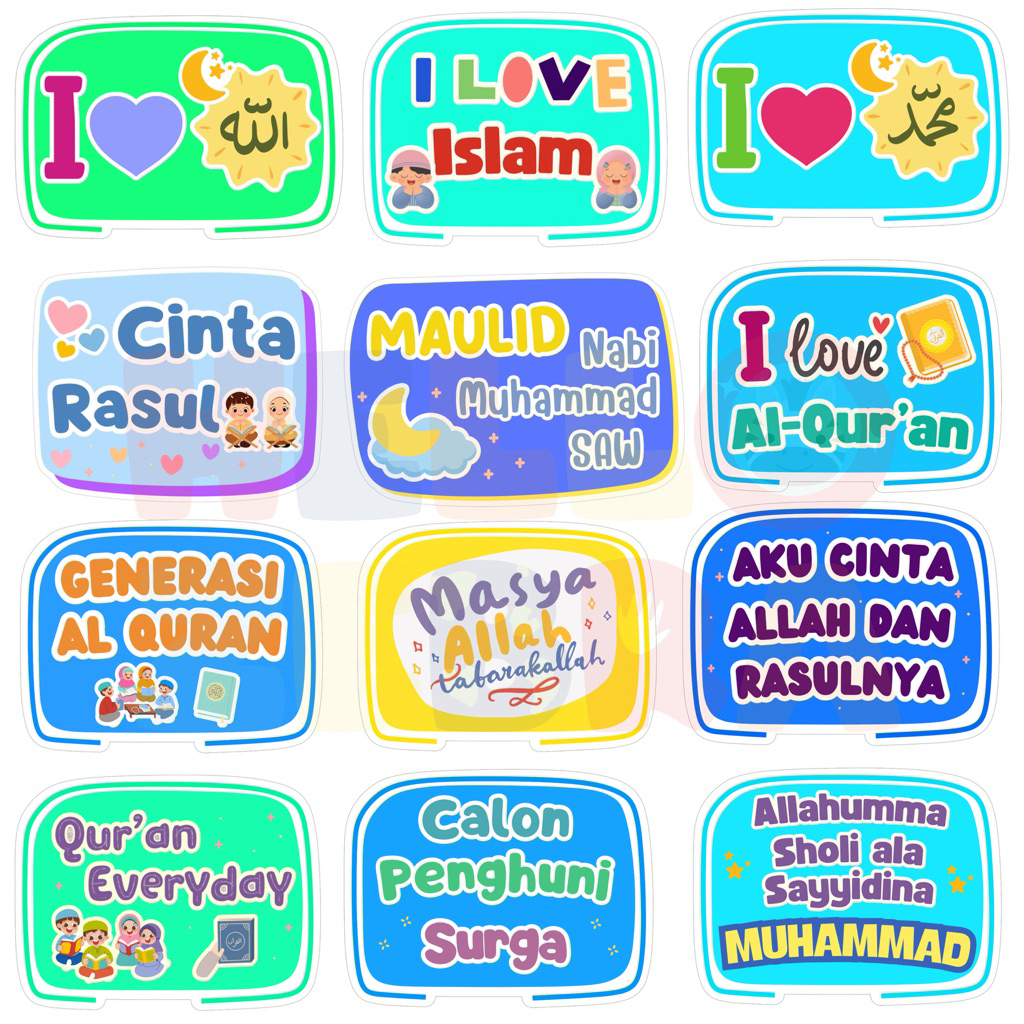 Props Properti Photobooth Maulid Nabi | Hiasan Foto Maulid Nabi Muhammad | Dekorasi Photobooth | Aks