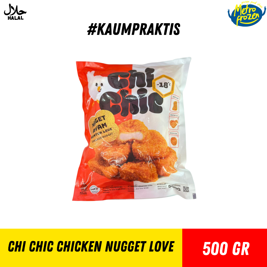 

Chi Chic Chicken Nugge Love 500gr //naget ayam bentuk hati //naget instan Banjarmasin