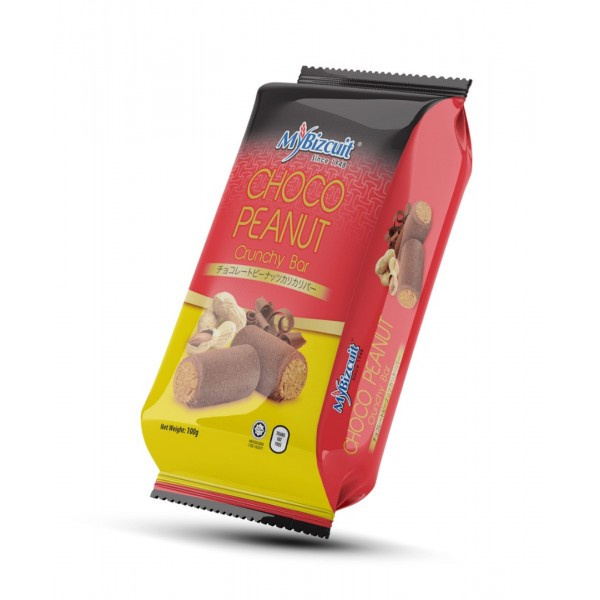 

Biskuit isi Selai Kacang MYBIZCUIT Choco Peanut Cruchy Bar Biscuit 80 Gr