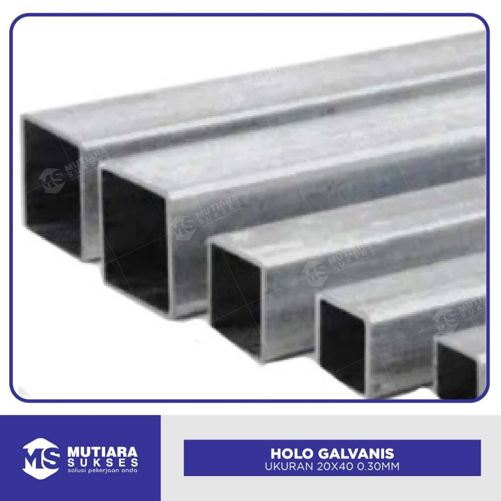 Holo Galvanis 20x40 0.30mm / Besi Hollow Galvanis