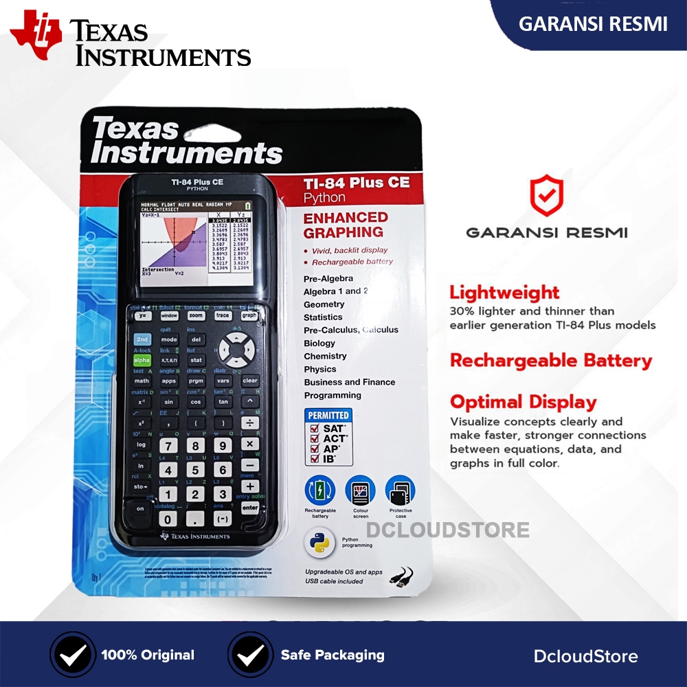 Kalkulator Grafik Texas TI-84 Plus CE Graphic Calculator Original