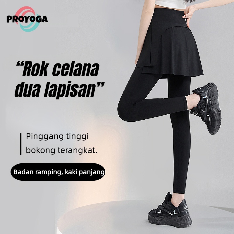 proyoga Celana Rok Wanita - Fashionable & Multifungsi, Tipis, Longgar, High Waist, Bisa Digunakan un