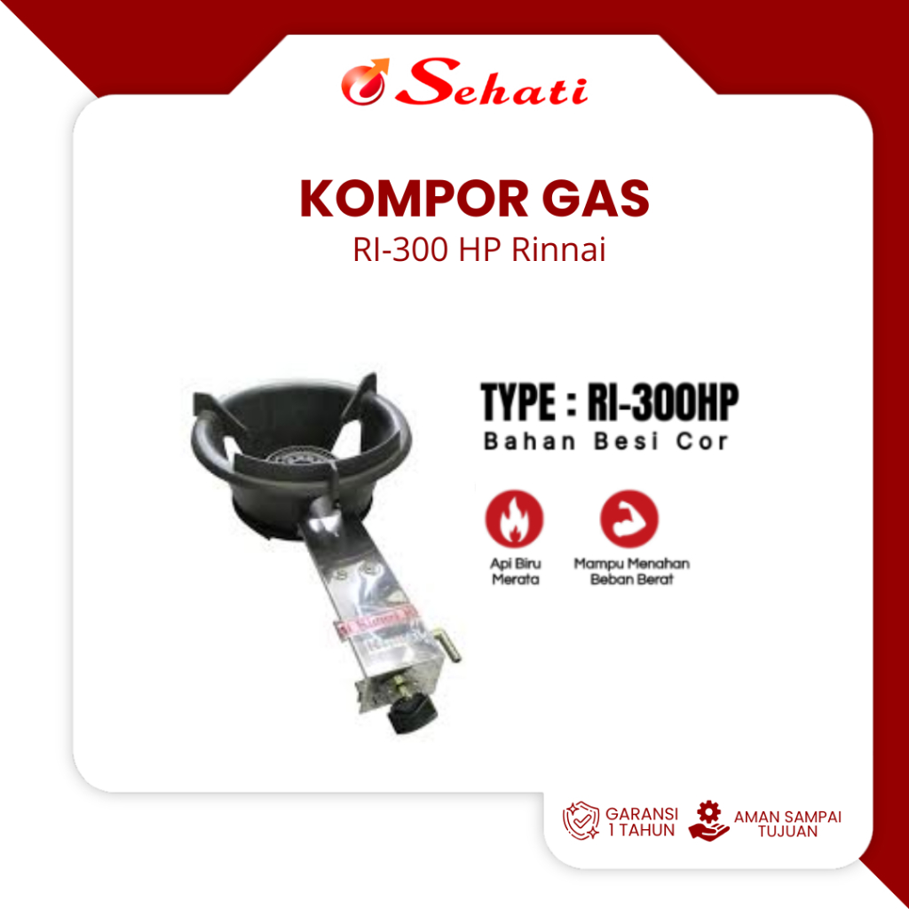 RINNAI RI-300 HP Kompor Gas Rinnai Kompor Mawar Besar 1 Tungku High Pressure