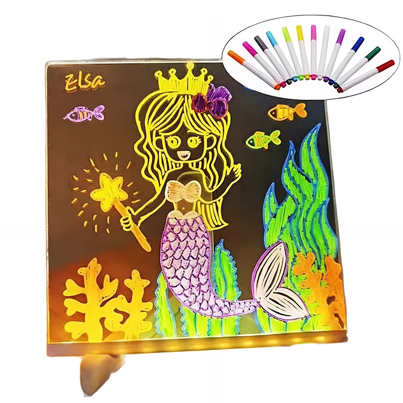 

Papan Lukis LED Akrilik 20x20cm + Spidol Warna