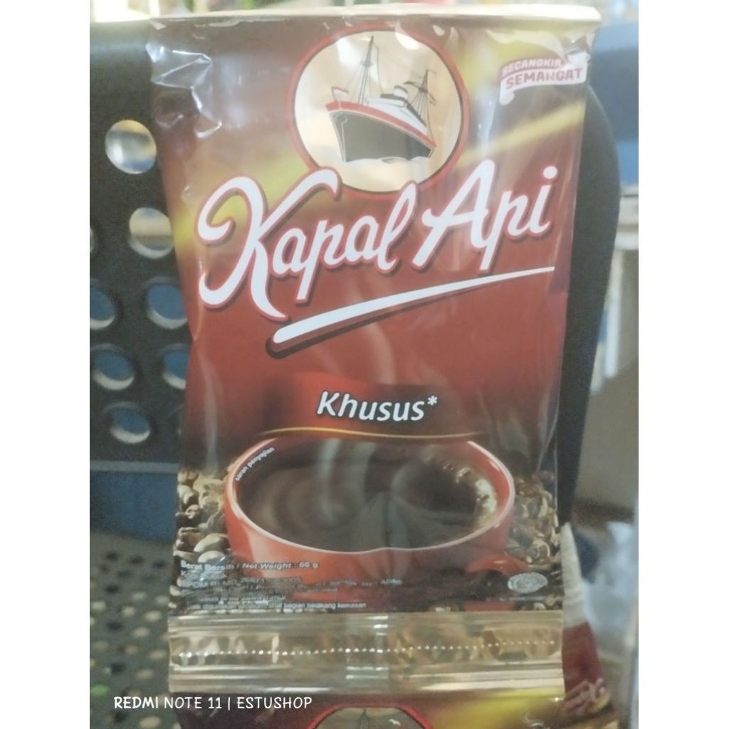 

Kopi kapal api mutu khusus 60gr dpt 2pcs