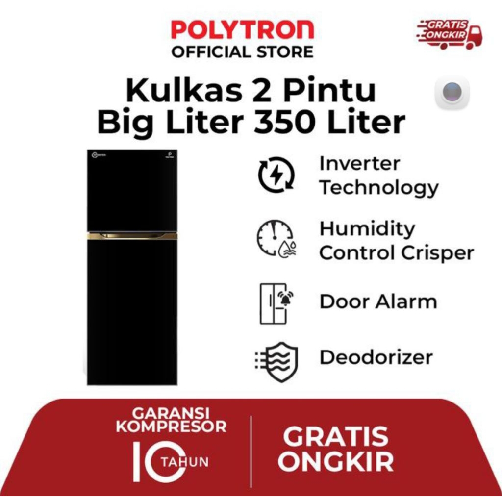 KULKAS POLYTRON 2 PINTU PRM 495X KULKAS POLYTRON 2PINTU BIG LITER NEW BELLEZA KULKAS POLYTRON NEW BE