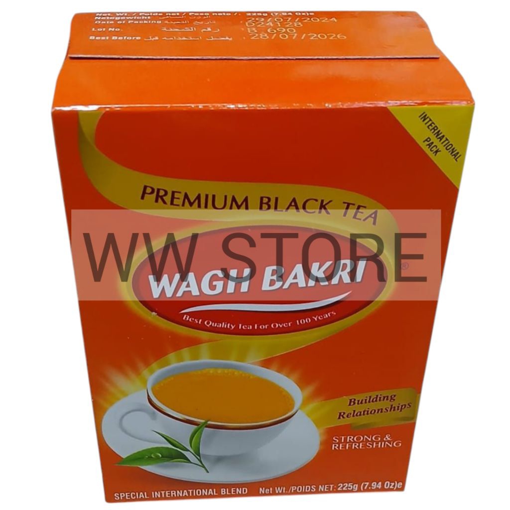 

Teh hitam Gujarat India WAGH BAKRI Premium Black Tea SPECIAL INTERNATIONAL BLEND 225g