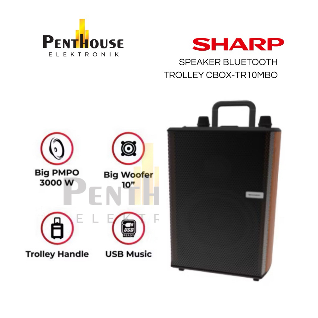 SHARP Speaker Active CBOX-TRB10MBO / Speaker System Trolly Series CBOX TRB10MBO