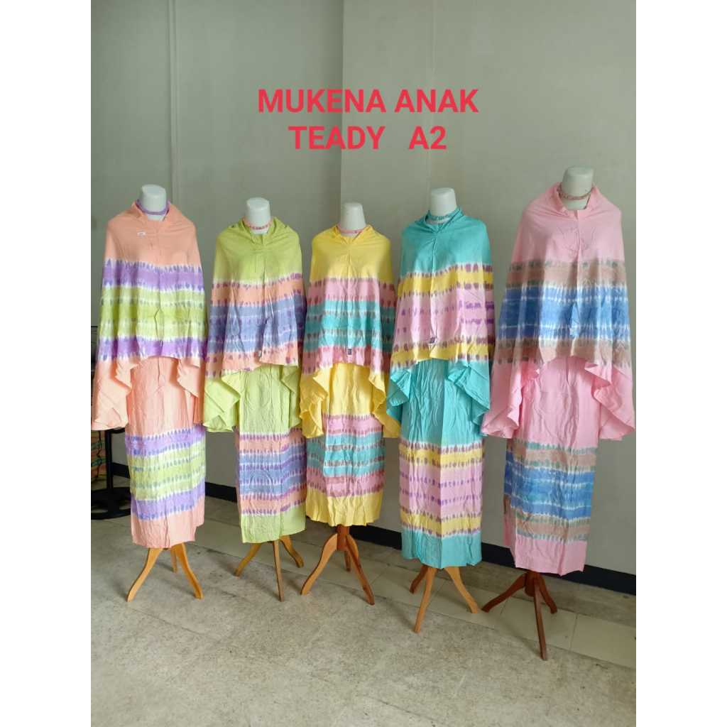 Mukena Anak Mukena Anak Motif Tiedye Handmade Mukena Rayon Bali Dewasa Jumbo Adem Nyaman