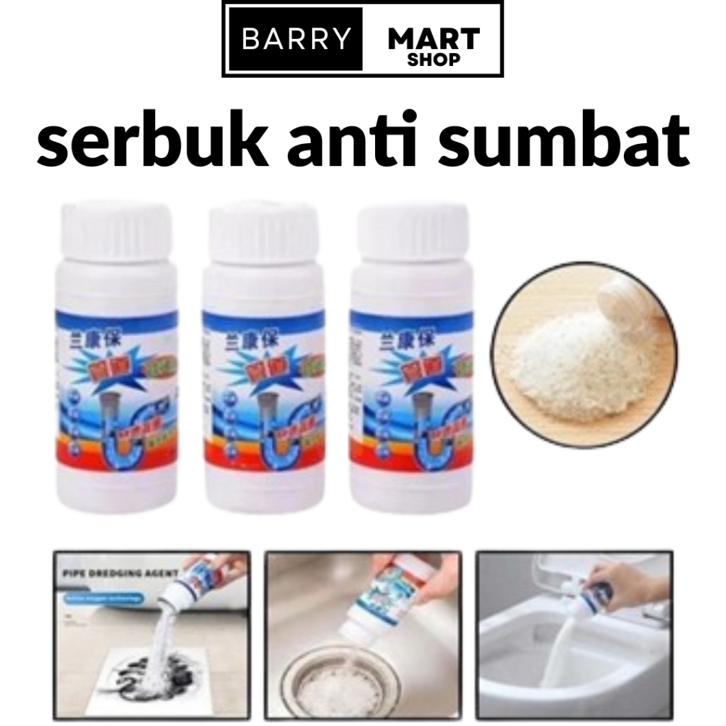 Serbuk Anti Mampet Bubuk Anti Sumbat Serbuk Pembersih Saluran Mampet Tersumbat