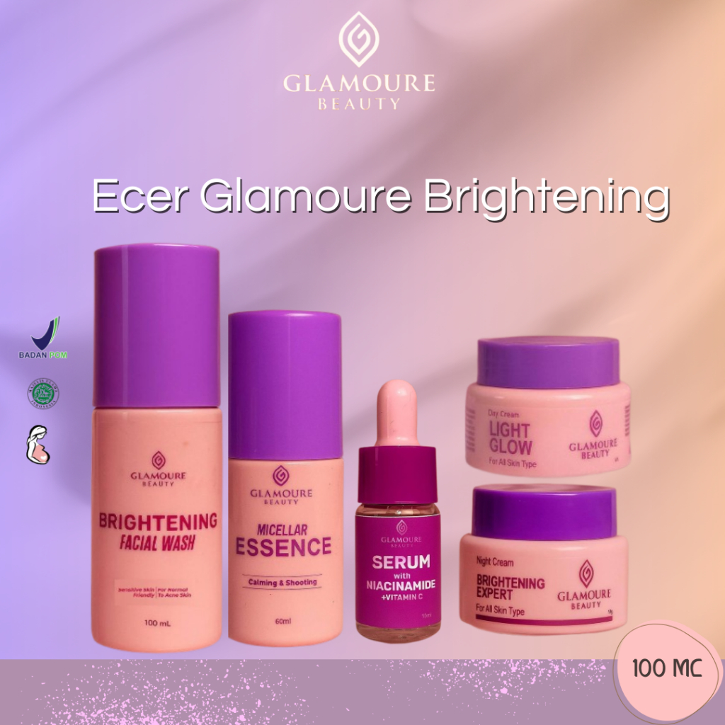 Glamoure Ecer Satuan Brightening Expert Skincare Lengkap Cerah Glowing